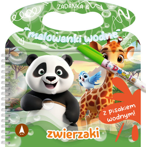 okładka Zadanka & malowanki wodne Zwierzaki książka