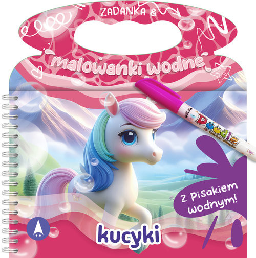 okładka Zadanka & malowanki wodne. Kucyki książka