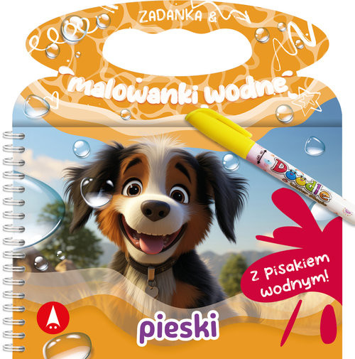 okładka Zadanka & malowanki wodne Pieski książka
