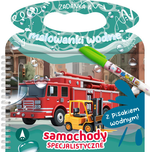 okładka Zadanka & malowanki wodne Samochody specjalistyczne książka