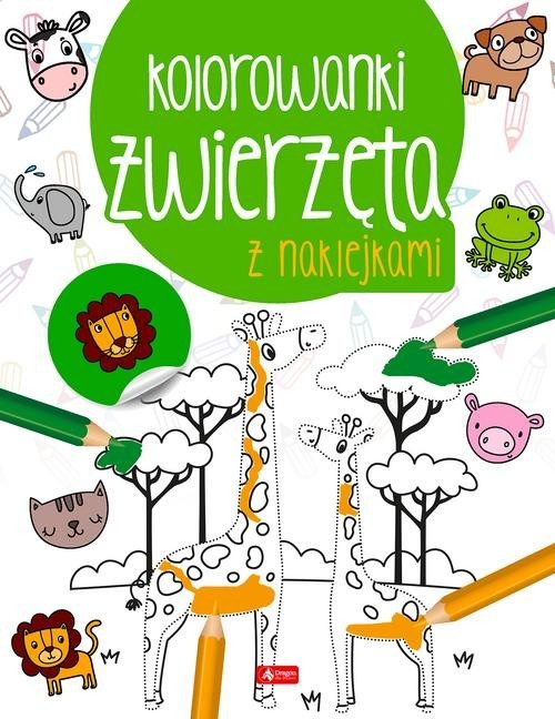 okładka Zwierzęta Kolorowanka z naklejkami książka