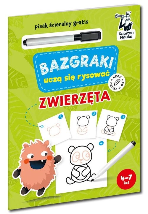 okładka Bazgraki uczą się rysować Zwierzęta Kapitan Nauka książka