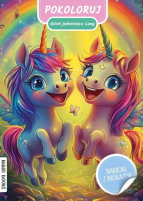 okładka Pokoloruj dzień jednorożca Luny książka