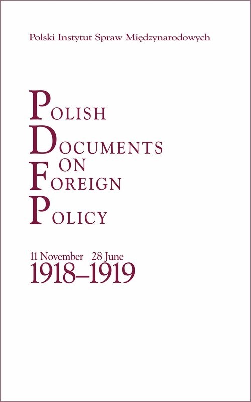 okładka Polish Documents on Foreign Policy. 24 October 1938 - 30 September 1939 książka | Włodzimierz Borodziej