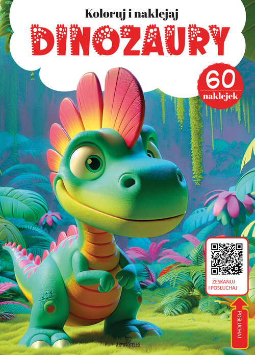 okładka Kolorowanka z kodem QR -  Dinozaury książka | Monika Matusiak