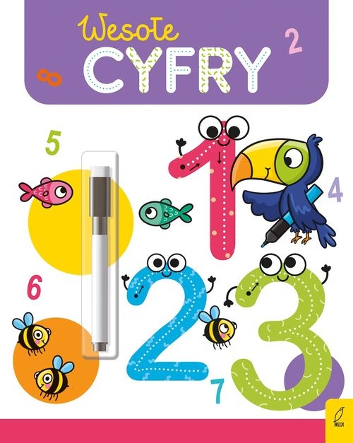 okładka Wesoła nauka Wesołe cyfry Flamaster suchościeralny książka | Ewelina Protasewicz
