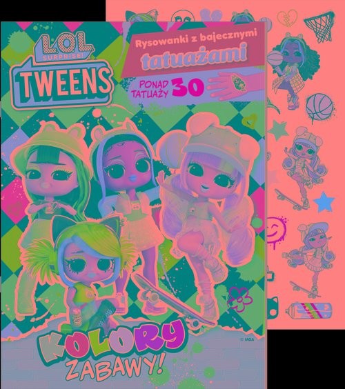 okładka L.O.L. Surprise! Rysowanki z bajecznymi tatuażami Kolory zabawy książka