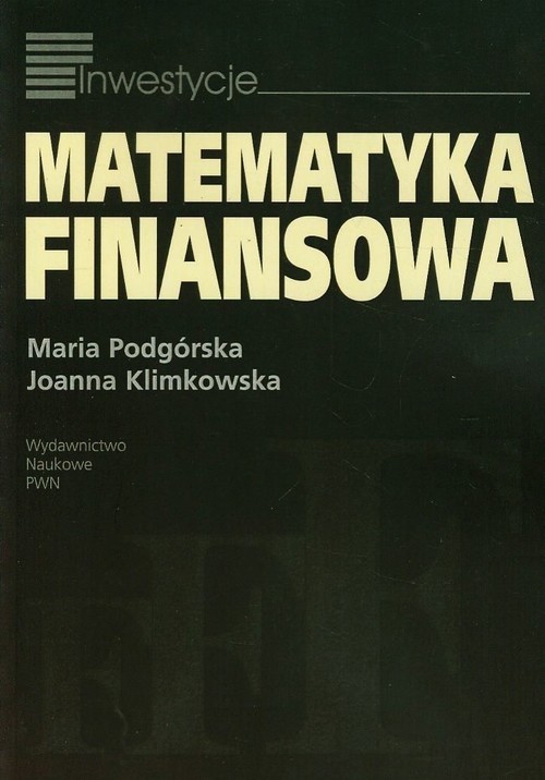 okładka Matematyka finansowa książka | Joanna Klimkowska