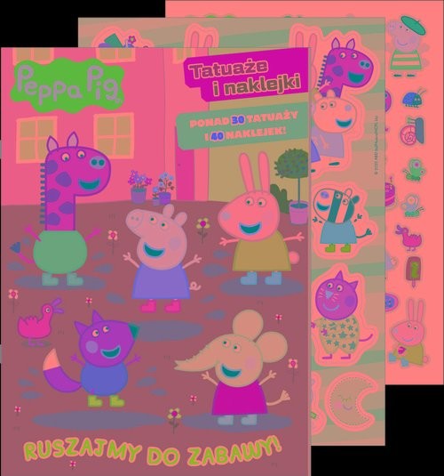 okładka Peppa Pig. Tatuaże i naklejki Ruszajmy do zabawy! książka
