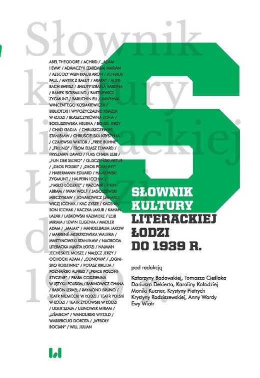 okładka Słownik kultury literackiej Łodzi do 1939 r. ebook | pdf | Praca Zbiorowa