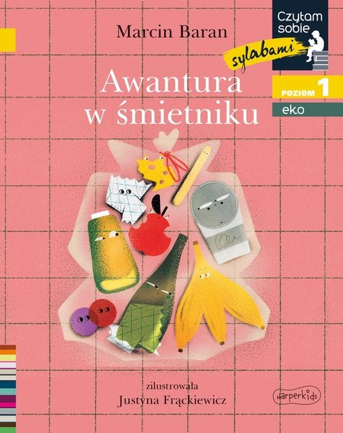 okładka Awantura w śmietniku Czytam sobie sylabami Eko Poziom 1 książka | Marcin Baran
