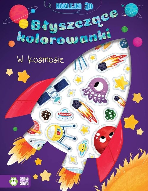 okładka Błyszczące kolorowanki. W kosmosie książka