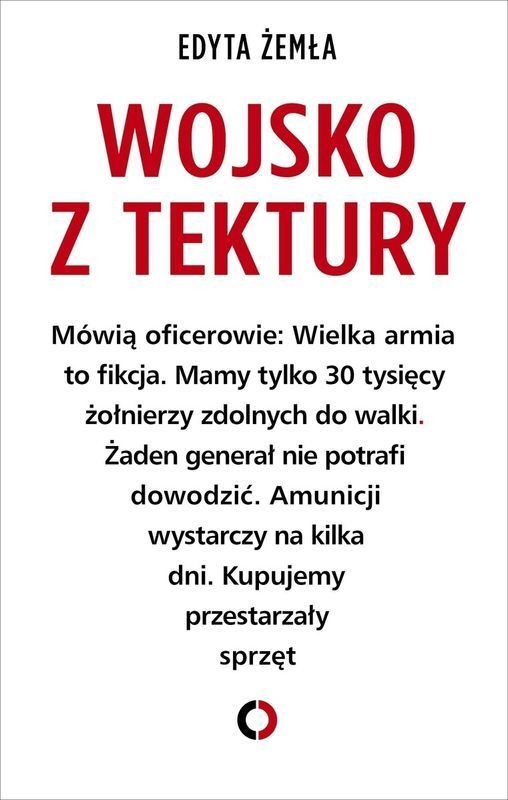 okładka Wojsko z tektury książka | Edyta Żemła