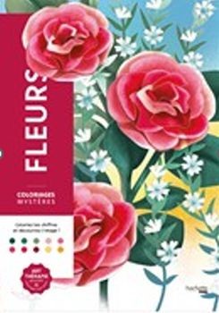 okładka Kwiaty. Art therapy. Kolorowanka antystresowa. Zagadkowe rysunki książka