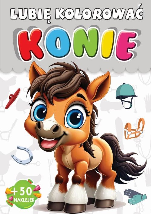 okładka Konie Lubię kolorować książka
