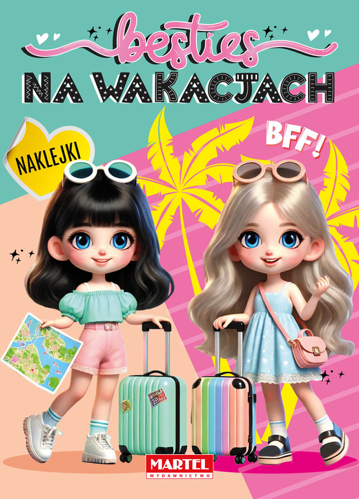 okładka Besties. Na wakacjach z naklejkami książka | Salamon Katarzyna