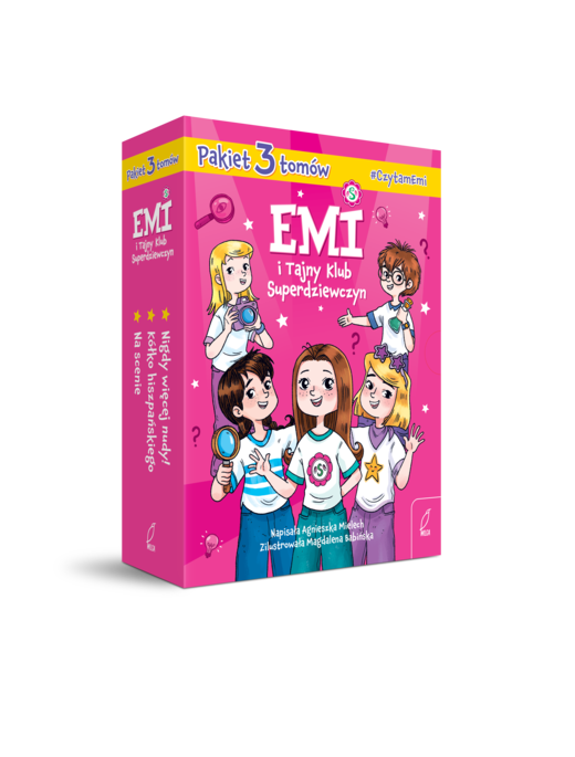 okładka Emi i Tajny Klub Superdziewczyn Pakiet 3 tomów książka | Agnieszka Mielech