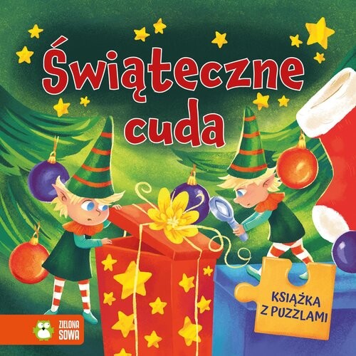 okładka Świąteczne cuda. Książka z puzzlami książka