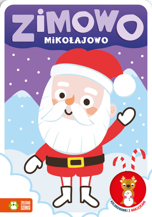 okładka Zimowo mikołajowo. Kolorowanki z naklejkami. Zimowo książka
