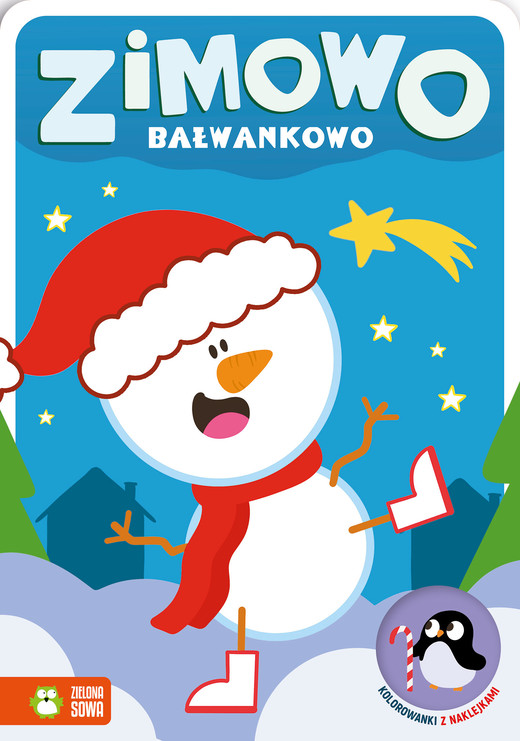 okładka Zimowo bałwankowo. Kolorowanki z naklejkami. Zimowo książka