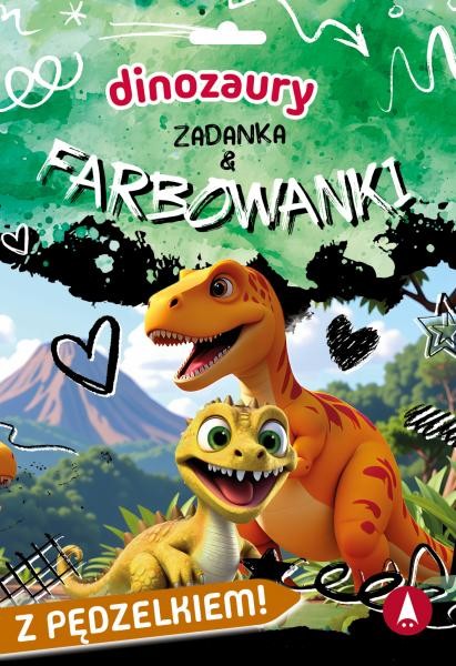 okładka Dinozaury. Zadanka & farbowanki książka | Ślizowska Monika
