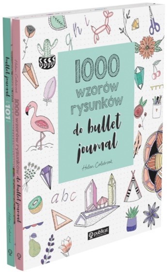 okładka Pakiet Bullet journal. 101 pomysłów na zaplanowanie stron / 1000 wzorów rysunków do bullet journal książka | Colebrook Helen