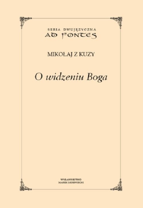 okładka O widzeniu Boga książka | Mikołaj zKuzy