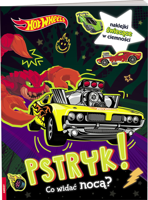 okładka Mattel Hot Wheels.  Pstryk! Co Widać Nocą? książka
