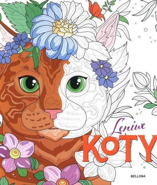 okładka Leniwe koty kolorowanka książka