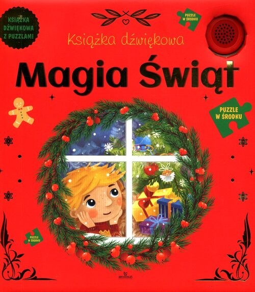 okładka Magia świąt Książka dźwiękowa z puzzlami książka | Katarzyna Campbell