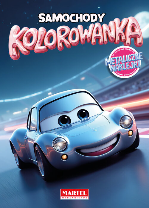 okładka Kolorowanka Samochody z naklejkami metalicznymi książka