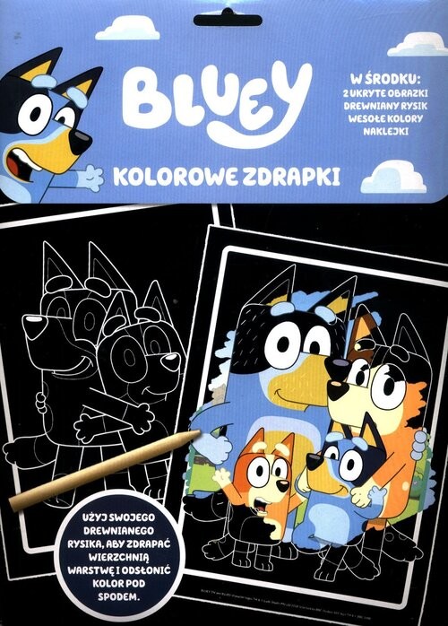 okładka Bluey Kolorowe Zdrapki Część 1 książka