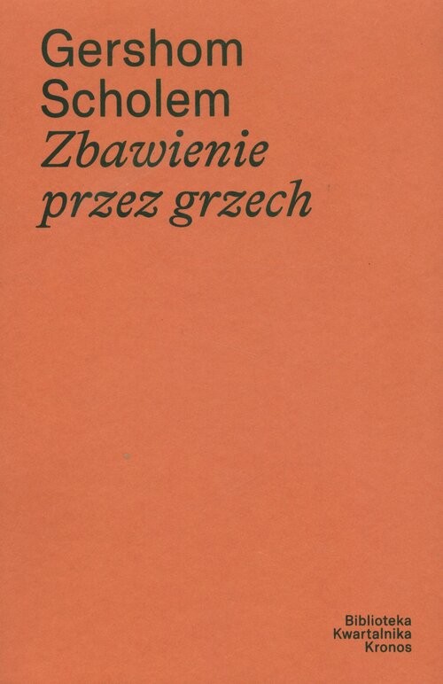 okładka Zbawienie przez grzech książka | Scholem Gershom