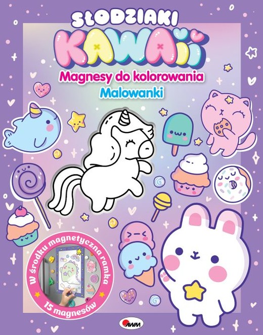 okładka Słodziaki KAWAII. Magnesy do kolorowania książka | Elżbieta Korolkiewicz
