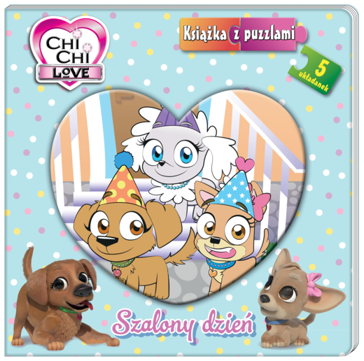 okładka Szalony dzień. Chi chi love. Książka z puzzlami książka | Opracowanie zbiorowe