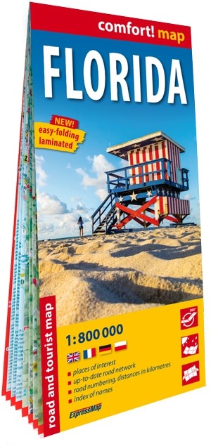 okładka Florida road and tourist map 1:800 000 laminat książka | Opracowanie zbiorowe
