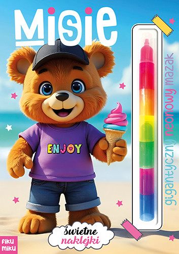 okładka Misie. Gigantyczny neonowy mazak. Marker modułowy książka | Opracowanie zbiorowe