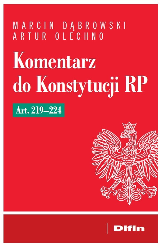 okładka Komentarz do Konstytucji RP art. 219-224 książka