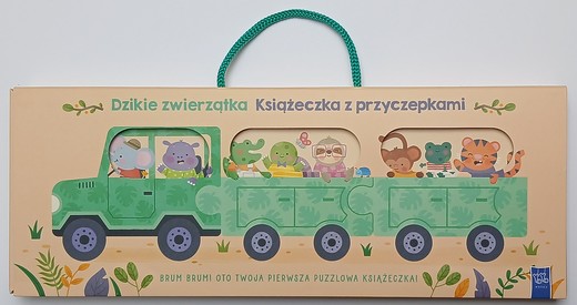 okładka Książeczka z przyczepkami. Dzikie zwierzątka książka | Opracowanie zbiorowe