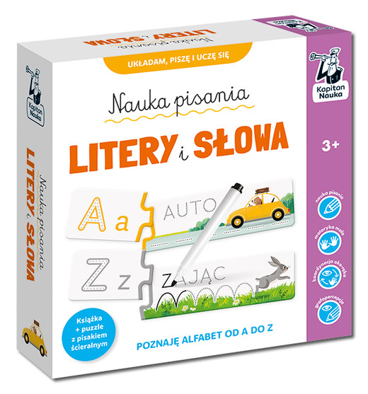 okładka Nauka pisania. Litery i słowa. Książka + puzzle do pisania książka | Opracowanie zbiorowe