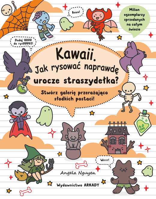 okładka Jak rysować naprawdę urocze straszydełka? Kawaii książka | Angela Nguyen