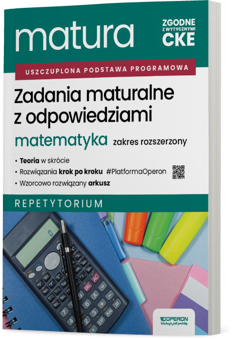 okładka Matura 2026 Matematyka Zadania maturalne z odpowiedziami Zakres rozszerzony Repetytorium książka | Adam Konstantynowicz