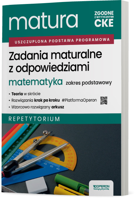 okładka Matura 2026 Matematyka Zadania maturalne z odpowiedziami Zakres podstawowy Repetytorium książka | Adam Konstantynowicz