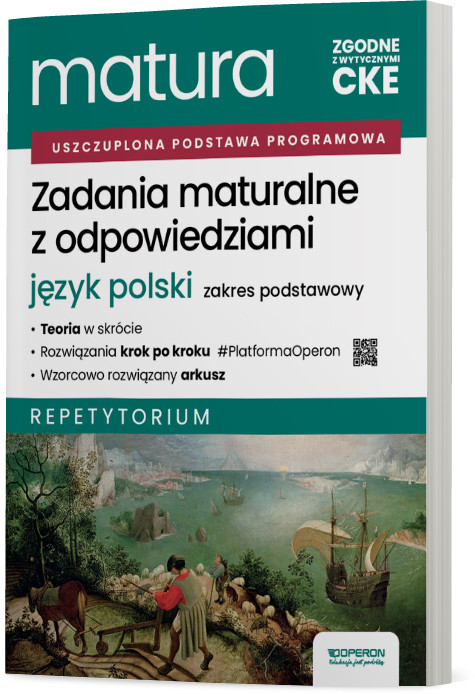 okładka Matura 2026 Język polski Zadania maturalne z odpowiedziami Zakres podstawowy Repetytorium książka | Urszula Jagiełło