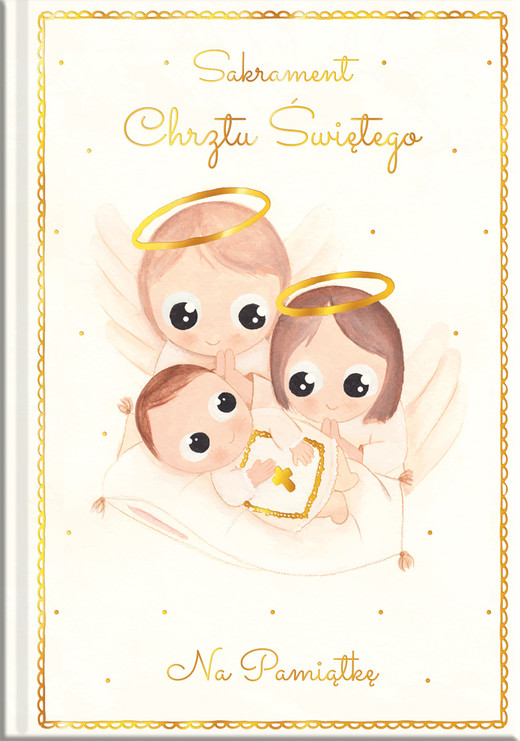 okładka Książeczka A5 Pamiątka Chrztu Aniołki książka