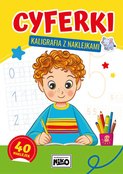 okładka Cyferki. Kaligrafia z naklejkami książka | Opracowanie zbiorowe
