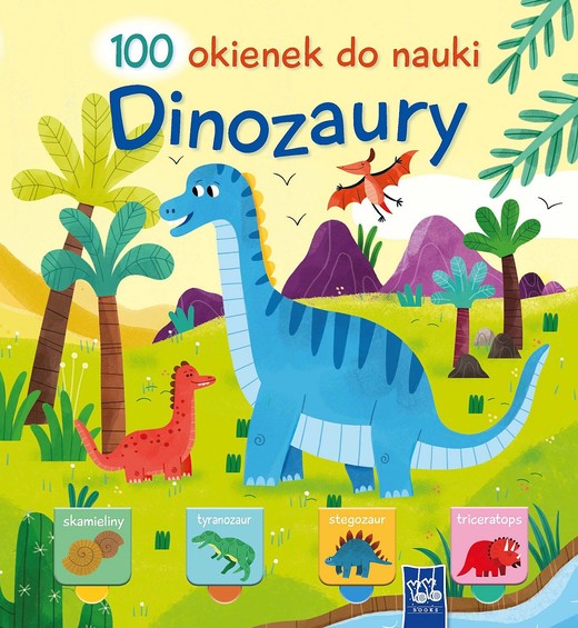 okładka Dinozaury. 100 okienek do nauki książka | Opracowanie zbiorowe