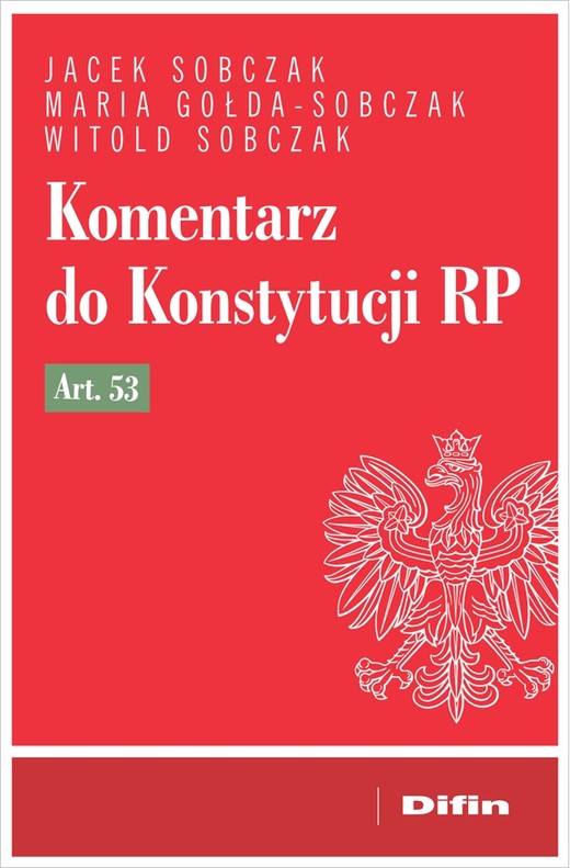 okładka Komentarz do Konstytucji RP art. 53 książka