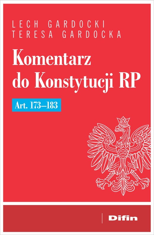 okładka Komentarz do Konstytucji RP art. 173-183 książka | Lech Gardocki