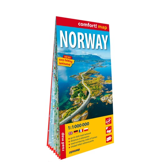 okładka Norwegia road map 1:11000 000 laminat 2025 książka | Opracowanie zbiorowe